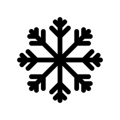 Snowflake outline icon. Black and white vector item from set, dedicated to Christmas and New Year celebration.