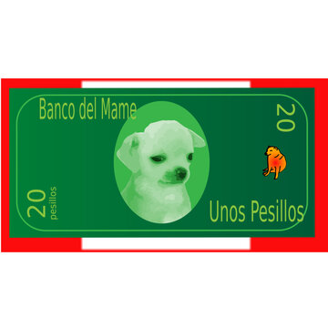 meme de billete cheems unos pesillos banco del mame 20 pesillos jpeg
