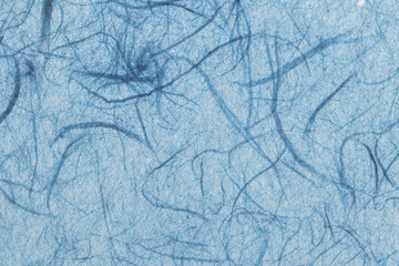 青色に染められた和紙
