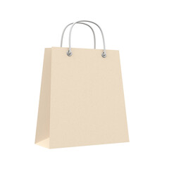 Shopping bag. Paper bag. 3D element.