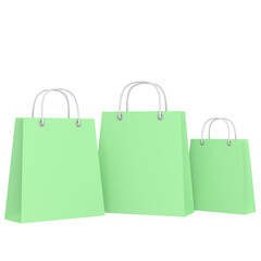 Shopping bag. Paper bag. 3D element.