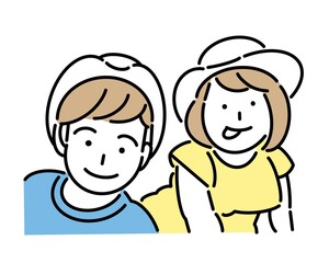 仲良しの男の子と女の子