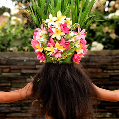 Polynesian flower headdress