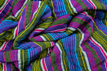 Ikat, adras. Asian silk material. Fabric, Uzbek national pattern.
