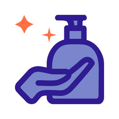Fototapeta premium Sanitizer outline icon. Vector item, dedicated to cleaning and hygiene.