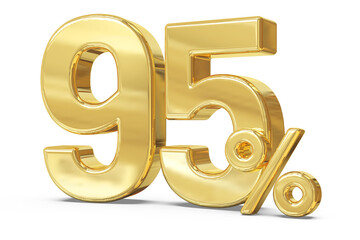 Obraz premium promotion 95 percent number gold 3d