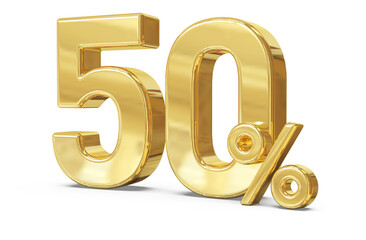 promotion 50 percent number gold 3d with generative AI