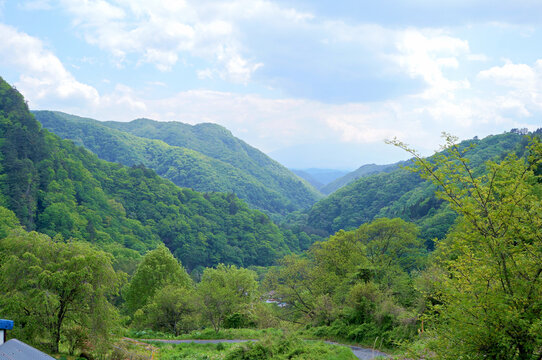 秘境  旧六合村・世立集落からの眺望【群馬県吾妻郡中之条】