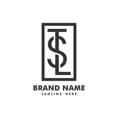 Obraz premium industrial business illustration logo with letter TSL