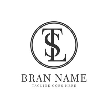 industrial business illustration logo with letter TSL