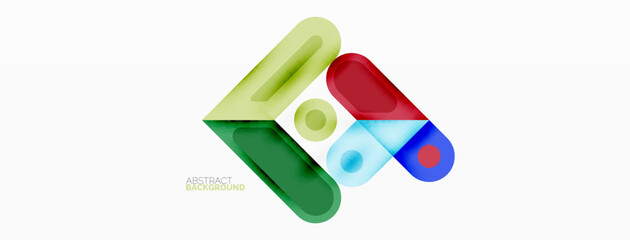 Square and circle minimal abstract background. Vector illustration for wallpaper banner background