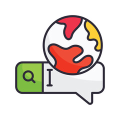 Internet Search vector Filled Outline Icon Design illustration on White background. EPS 10 File 