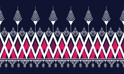 Geometric ethnic flower pattern for background,fabric,wrapping,clothing,wallpaper,Batik,carpet,embroidery style.