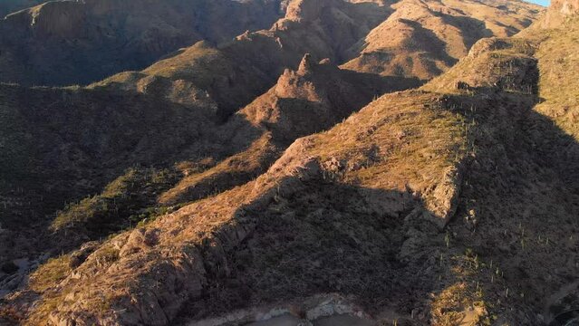Amazing slow moving drone shot of Catalina mountains in Tuscon Arizona 
