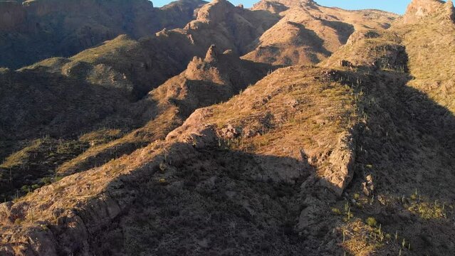 Amazing slow moving drone shot of Catalina mountains in Tuscon Arizona 
