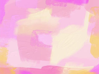 油絵風タッチの抽象背景、ピンクと黄色の壁紙