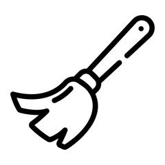 broom line icon