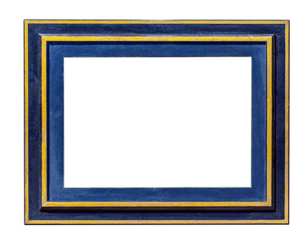 blue wood picture frame