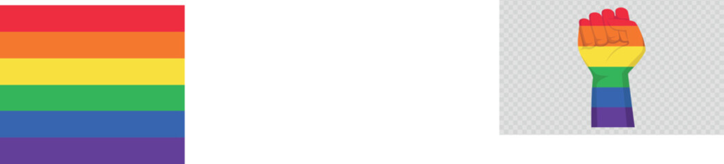 LGBTQ+ Pride Month, vector. İsolated on background