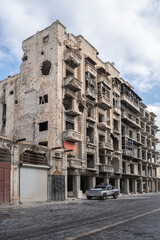 Fototapeta na wymiar Ruins around the Citadel of Aleppo, Syria 