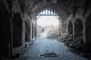 Inside the Aleppo Souk in the Old City in Aleppo, Syria	
