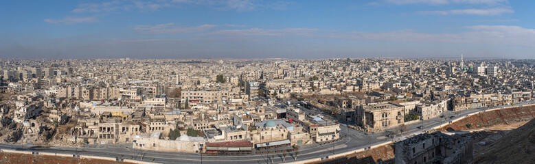 Aleppo view from the citadel, Syria	
