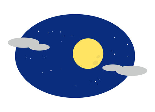 満月　イラスト