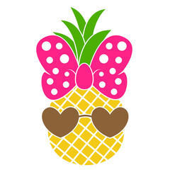 Yellow Pineapple icon. Pineapple tropical fruit.