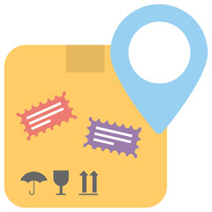 Delivery location Flat Colored Icon
