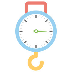 Industrial Hook Scale Flat Colored Icon