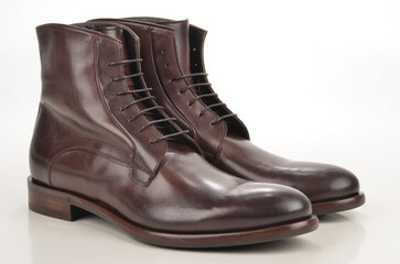 leather boots isolated