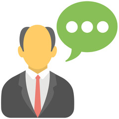 Counselor Flat Colored Icon