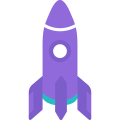 Spaceship vector space rocket ship icon isolated