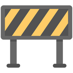 Road Barrier Flat Colored Icon