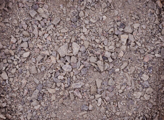 A pile of gray gravel.