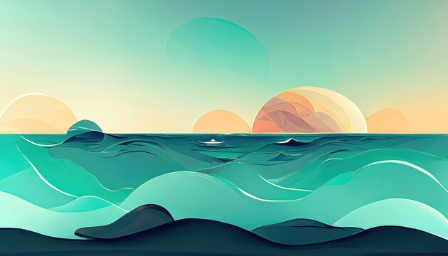 abstract sea and sky background © Gbor
