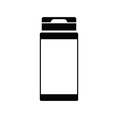 Shampoo icon in black flat glyph, filled style isolated on white background