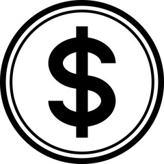 Dollar coin icons. Business and finance concept.	