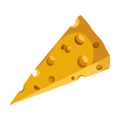 Piece of cheese. Vector illustration