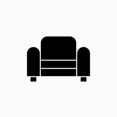 Sofa Icon. Furniture Symbol - Vector.