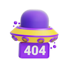 404 error Illustration 3d