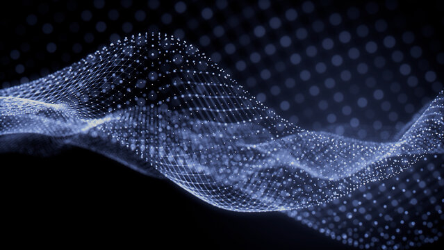 Abstract Medical Technology background. Blue, Innovation Medicine concept. 3D Render.