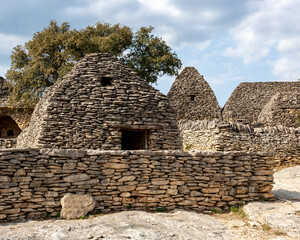 Troglodyte settlement in Provence, France