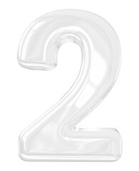3d number 2 silver
