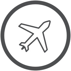 airplane icon on white background