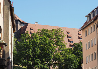 View of old city centre in Nuernberg