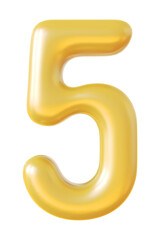 Fototapeta premium gold number 5