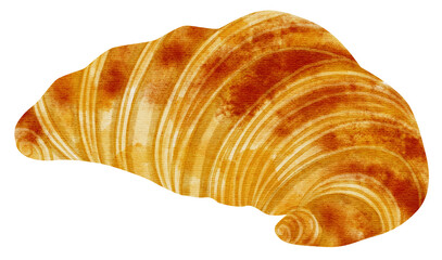croissant watercolor