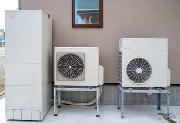 Fototapeta 空気熱ヒートポンプ式　冷暖房システム obraz