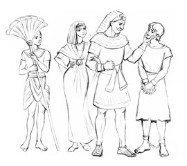 Fototapeta na wymiar Potiphar's wife accuses Joseph of harassment